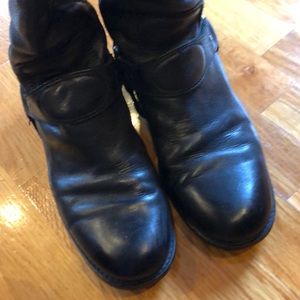 Saks fifth Avenue brand Black motorcycle boots